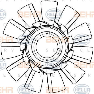 HELLA Ventilátor, vízhűtő 8MV376907-301