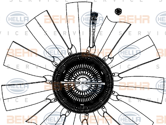 HELLA Ventilátor, vízhűtő 8MV376907-721