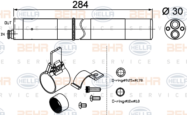 HELLA Klímaszárító patron 8FT351200-274