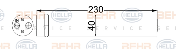 HELLA Klímaszárító patron 8FT351192-664