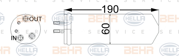 HELLA Klímaszárító patron 8FT351192-724