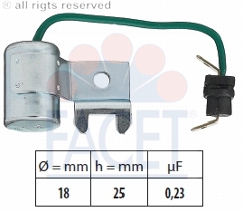 FACET Kondenzátor, gyújtás 0.0179/8_FACET