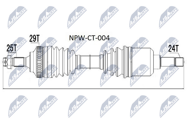 NTY Féltengely, komplett NPW-CT-004_NTY