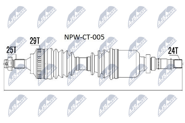 NTY Féltengely, komplett NPW-CT-005_NTY