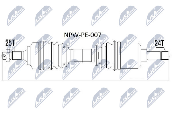 NTY Féltengely, komplett NPW-PE-007_NTY