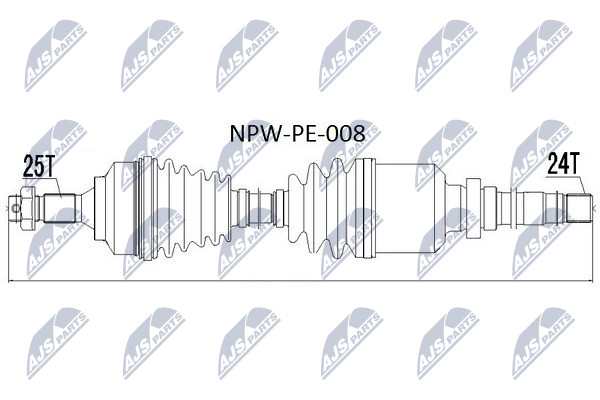 NTY Féltengely, komplett NPW-PE-008_NTY