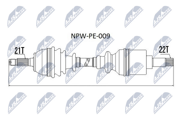 NTY Féltengely, komplett NPW-PE-009_NTY