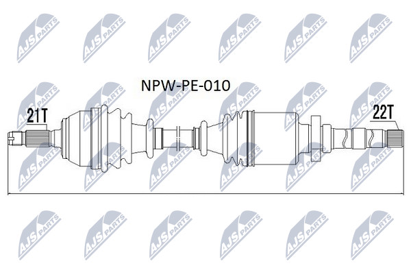 NTY Féltengely, komplett NPW-PE-010_NTY