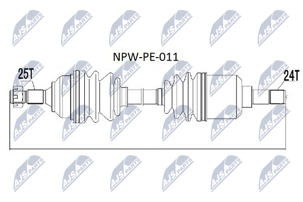 NTY Féltengely, komplett NPW-PE-011_NTY