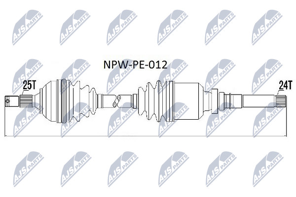 NTY Féltengely, komplett NPW-PE-012_NTY