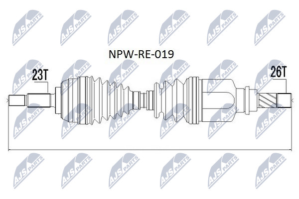 NTY Féltengely, komplett NPW-RE-019_NTY