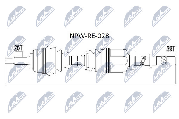 NTY Féltengely, komplett NPW-RE-028_NTY