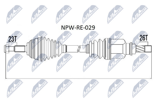 NTY Féltengely, komplett NPW-RE-029_NTY