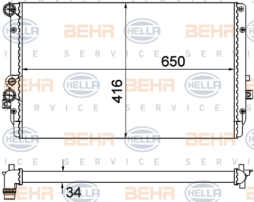 HELLA Vízhűtő 8MK376735-365