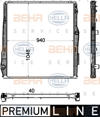 HELLA Vízhűtő 8MK376906-311