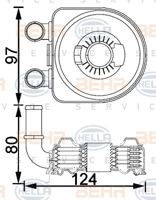 HELLA Olajhűtő 8MO376797-091