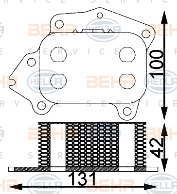 HELLA Olajhűtő 8MO376797-101