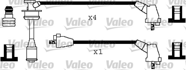 VALEO Gyújtókábel készlet 346258_VALEO