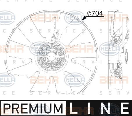 MAHLE Ventilátor, vízhűtő CFF509000P_MAHLE