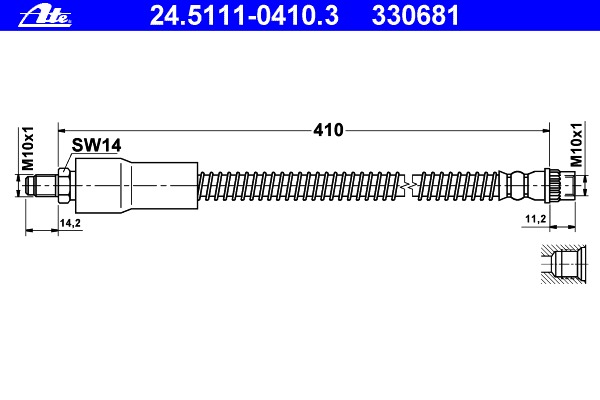 ATE Gumifékcső 24.5111-0410.3_ATE