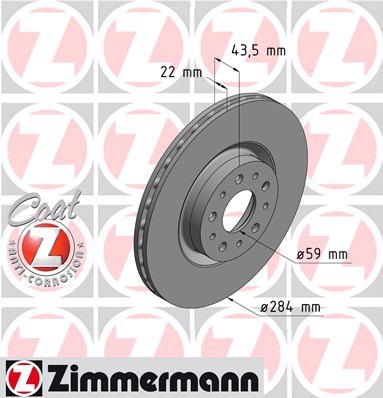 ZIMMERMANN Első féktárcsa 110.2207.20