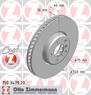 ZIMMERMANN Első féktárcsa 150.3479.20