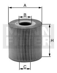 MANN-FILTER Olajszűrő betét HU718/4Y_MANN