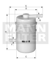 MANN-FILTER Üzemanyagszűrő WK45_MANN