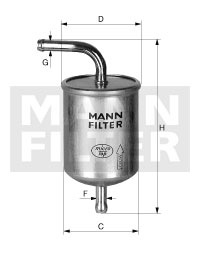 MANN-FILTER Üzemanyagszűrő WK614/16_MANN